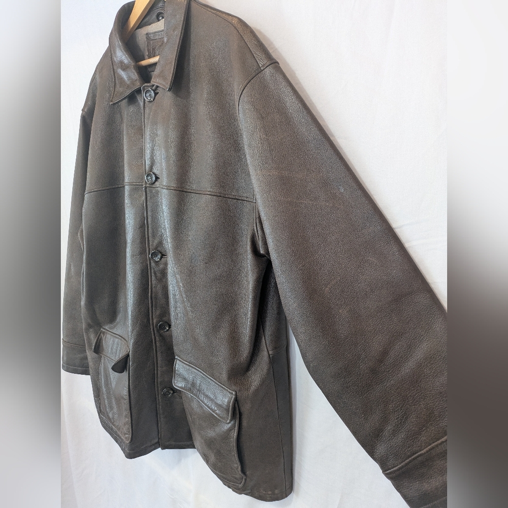 Men's XLT Field FG Gear size extra large tall Brown Leather Jacket